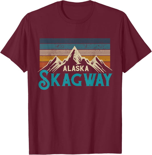 Skagway Alaska Souvenir T-Shirt - T-Shirt | Maroon
