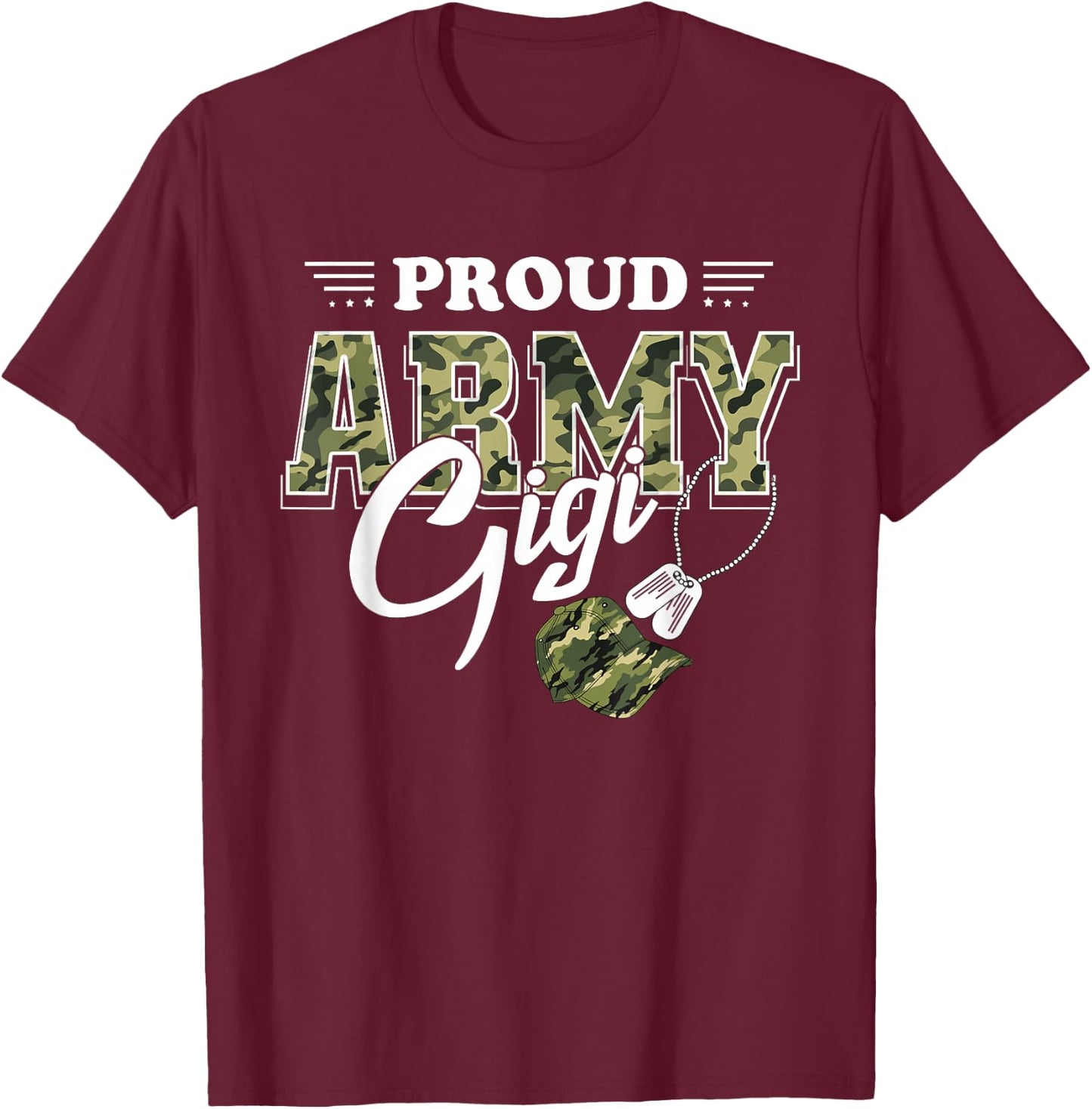 Proud Army Gigi T-Shirt - T-Shirt | Maroon