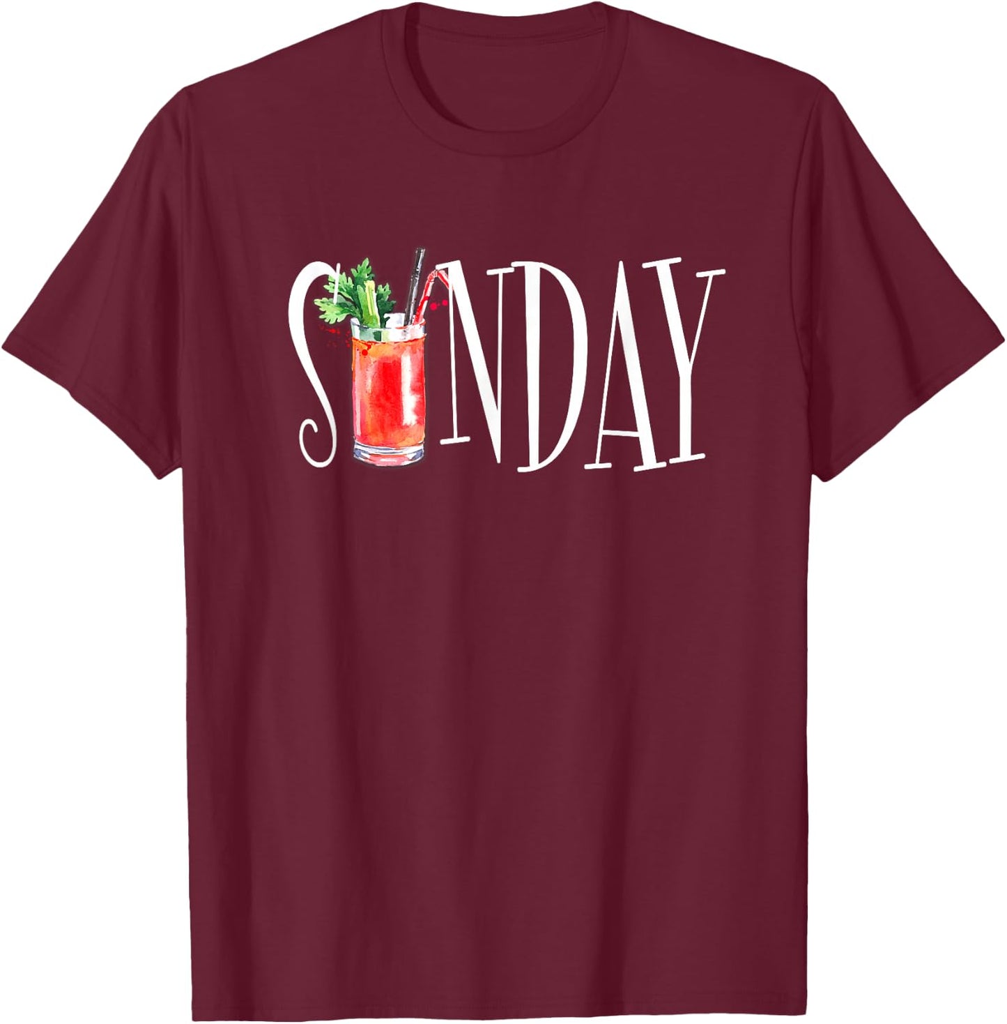 Sunday Brunch Funny Bloody Mary T-Shirt - T-Shirt | Maroon