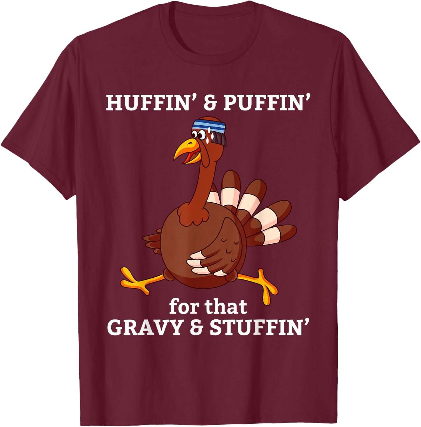 Marathon Running Turkey Trot Funny Group Team Gift Turkey T-Shirt - T-Shirt | Maroon