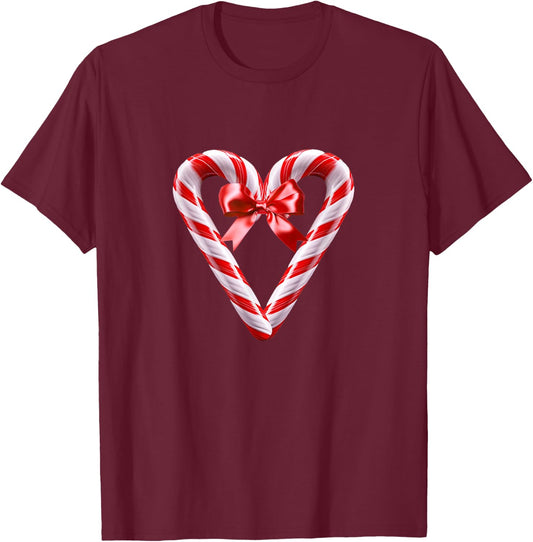 Funny Candy Canes Corns And Syrup Christmas Graphic T-Shirt - T-Shirt | Maroon