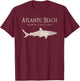 Retro Atlantic Beach NC Shark Women Girls Kids T-Shirt - T-Shirt | Maroon