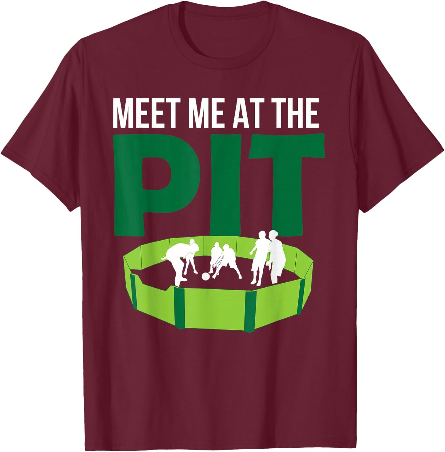 GaGa Ball Meet Me At The Pit Hexagon Octagon Game Lover Gift T-Shirt - T-Shirt | Maroon