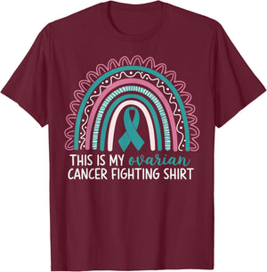 This Is My Ovarian Cancer Fighting T-Shirt - T-Shirt | Maroon