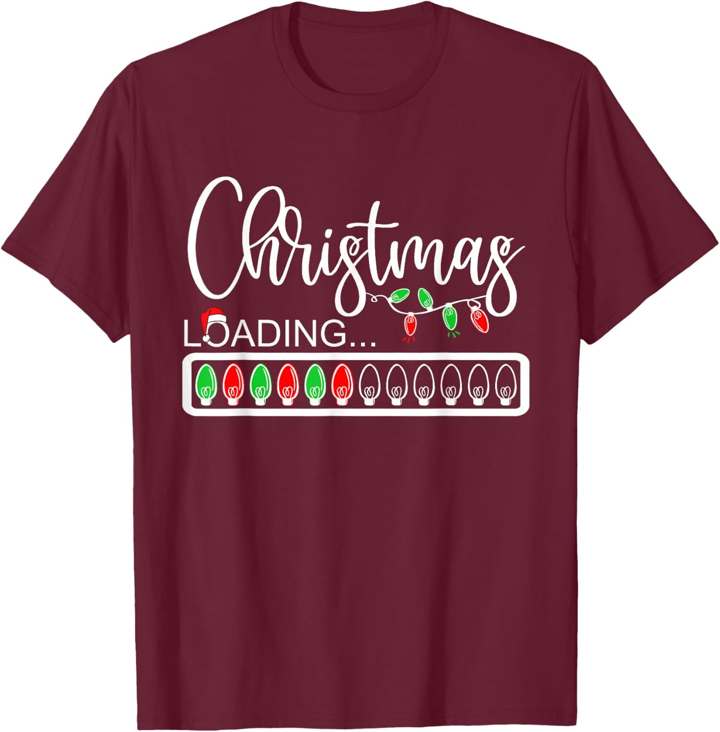 Christmas Break Loading Funny Xmas Holiday Teachers Women T-Shirt - T-Shirt | Maroon