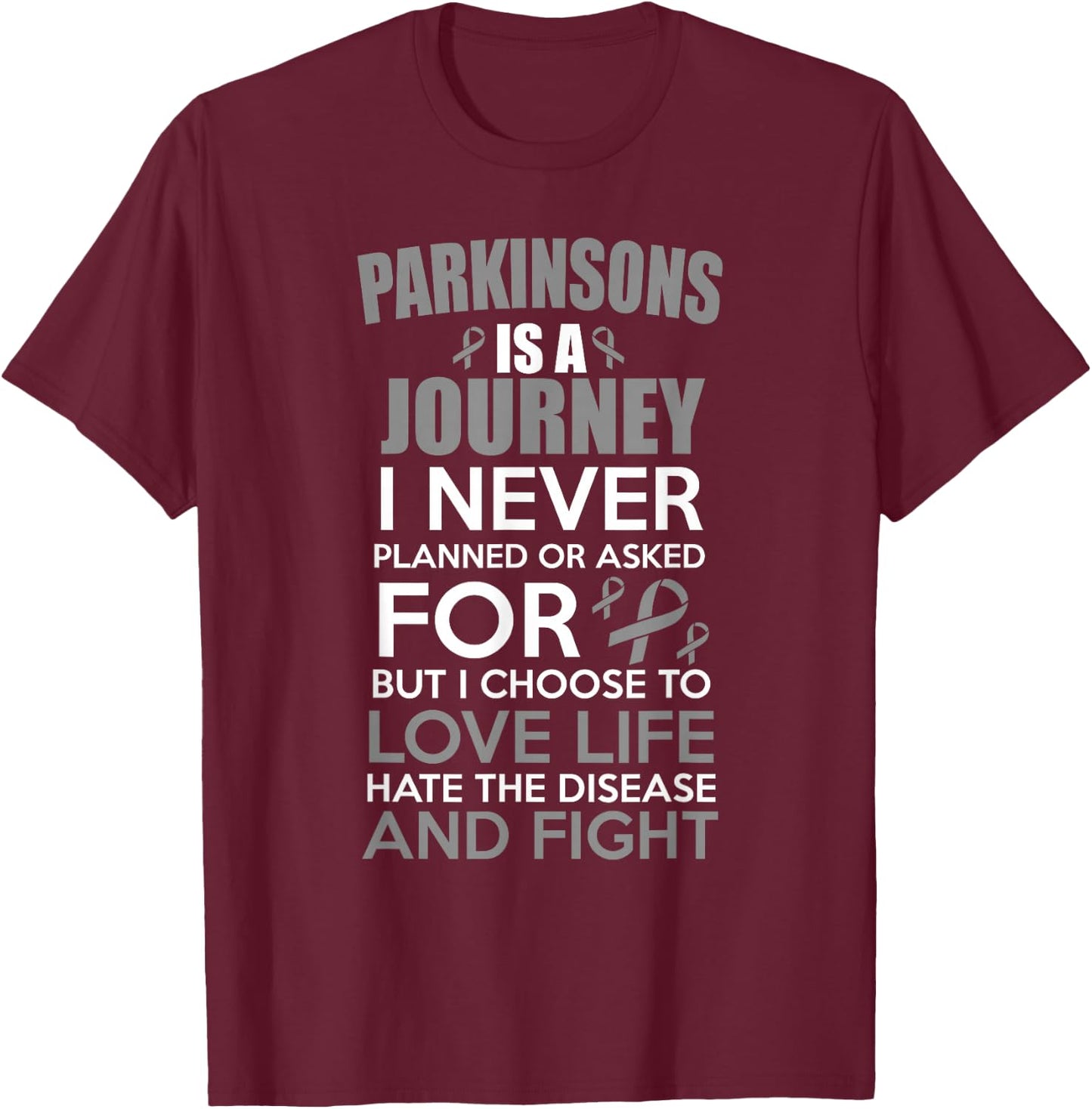Support Parkinsons Awareness T-Shirt - T-Shirt | Maroon
