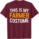 This Is My Farmer Costume Shirt Adult Kids Farmer Costume T-Shirt - T-Shirt | Maroon