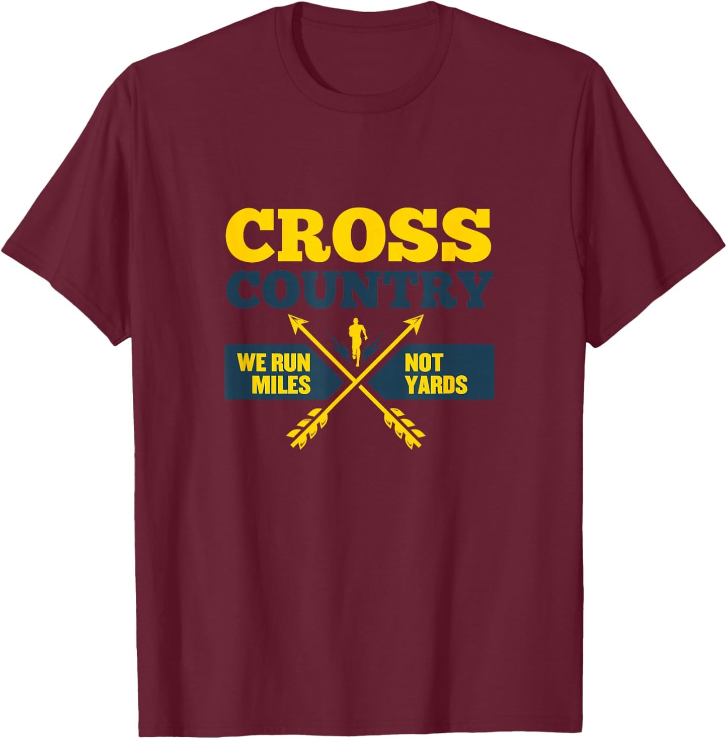 Funny XC Cross Country Coach Gift We Run Miles Men Women T-Shirt - T-Shirt | Maroon