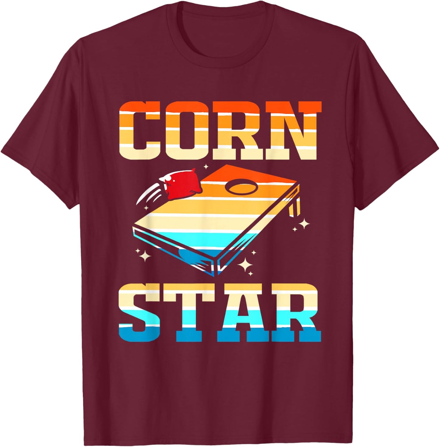 Corn Star Cornhole T-Shirt - T-Shirt | Maroon