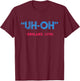 Funny 4th of July | Uh-Oh England 1776 Shirt T-Shirt - T-Shirt | Maroon