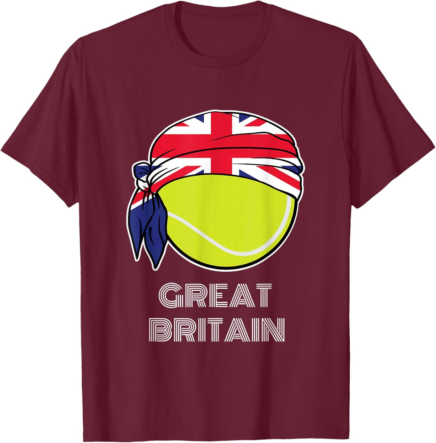 Great Britain Tennis | British Players, Fans or Coach T-Shirt - T-Shirt | Maroon