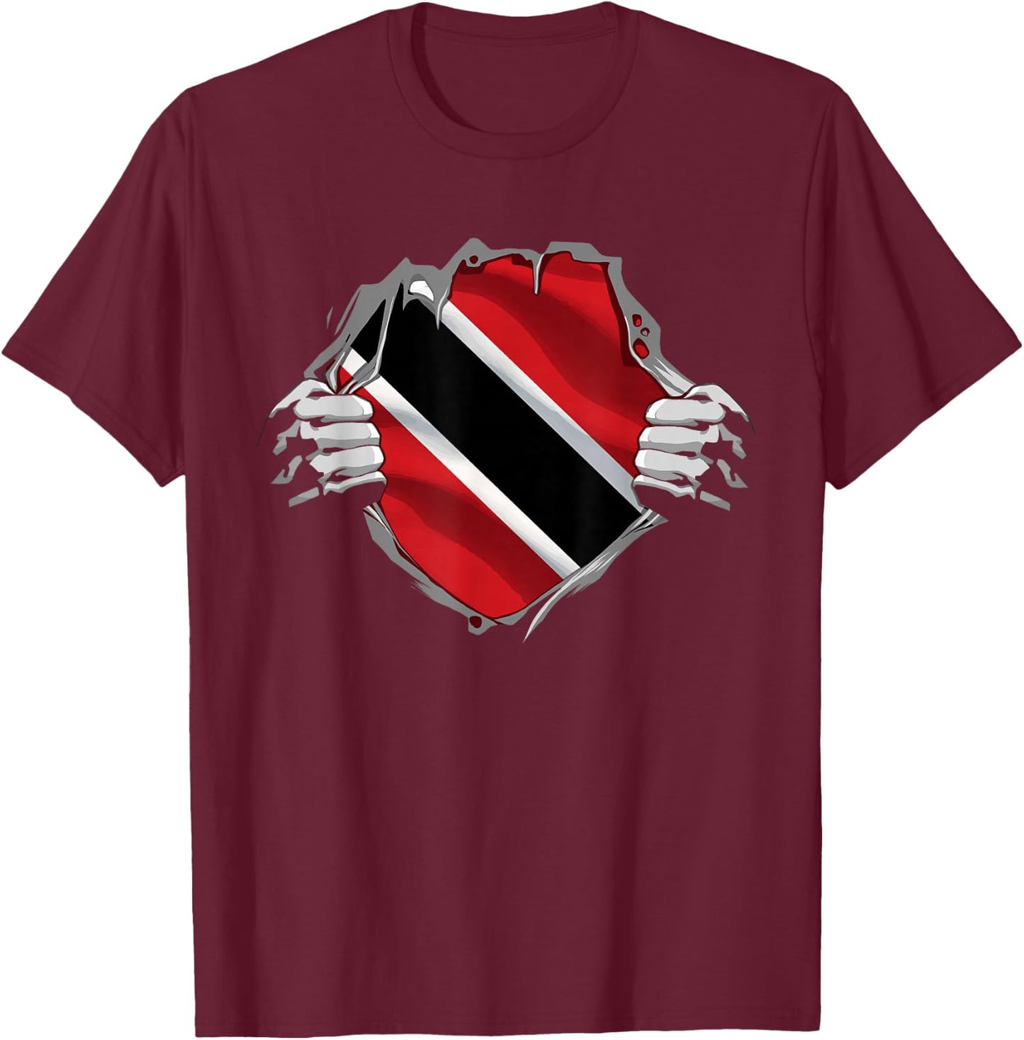 Trinidad and Tobago Clothing Trini Flag Roots Trinidadian T-Shirt - T-Shirt | Maroon