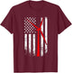 Wind Turbine Tech American Flag Windmill Renewable Energy T-Shirt - T-Shirt | Maroon