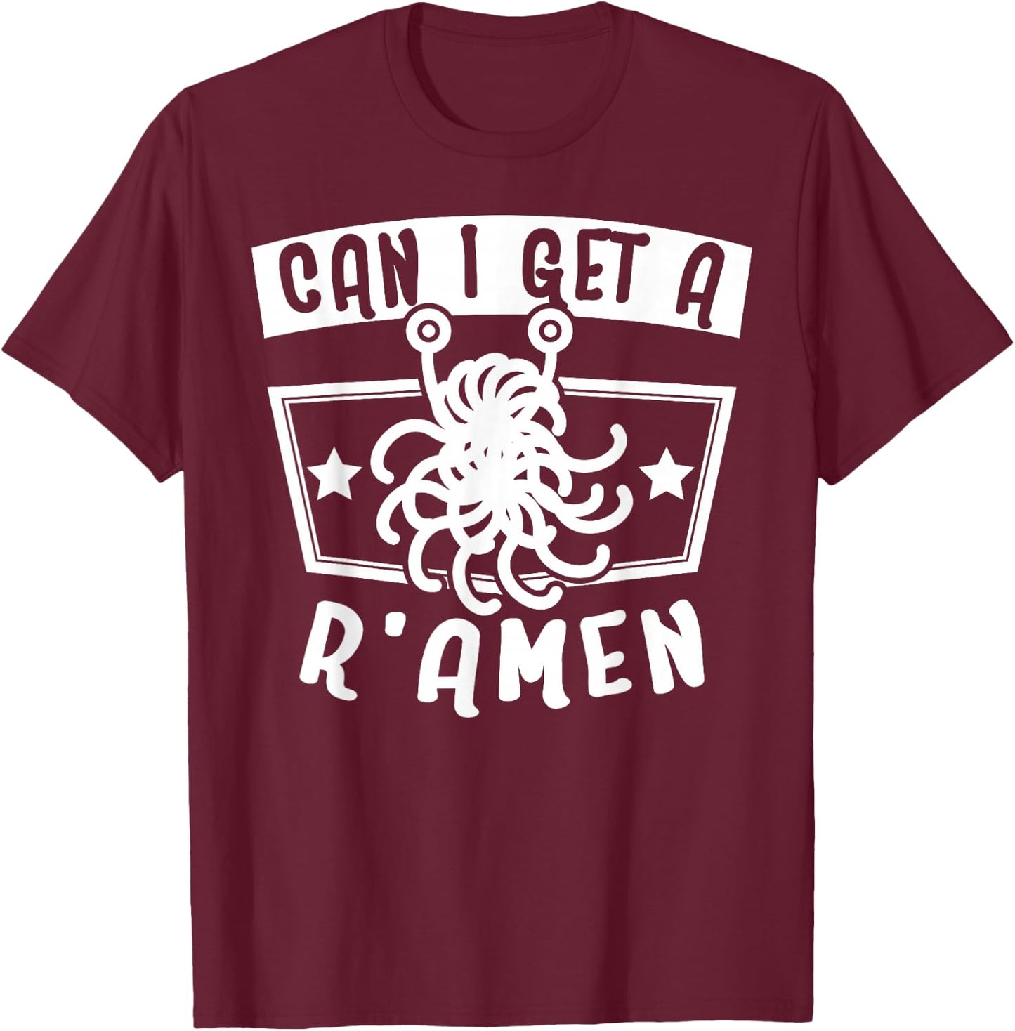 Flying Spaghetti Monster FSM Atheist Shirt T-Shirt - T-Shirt | Maroon