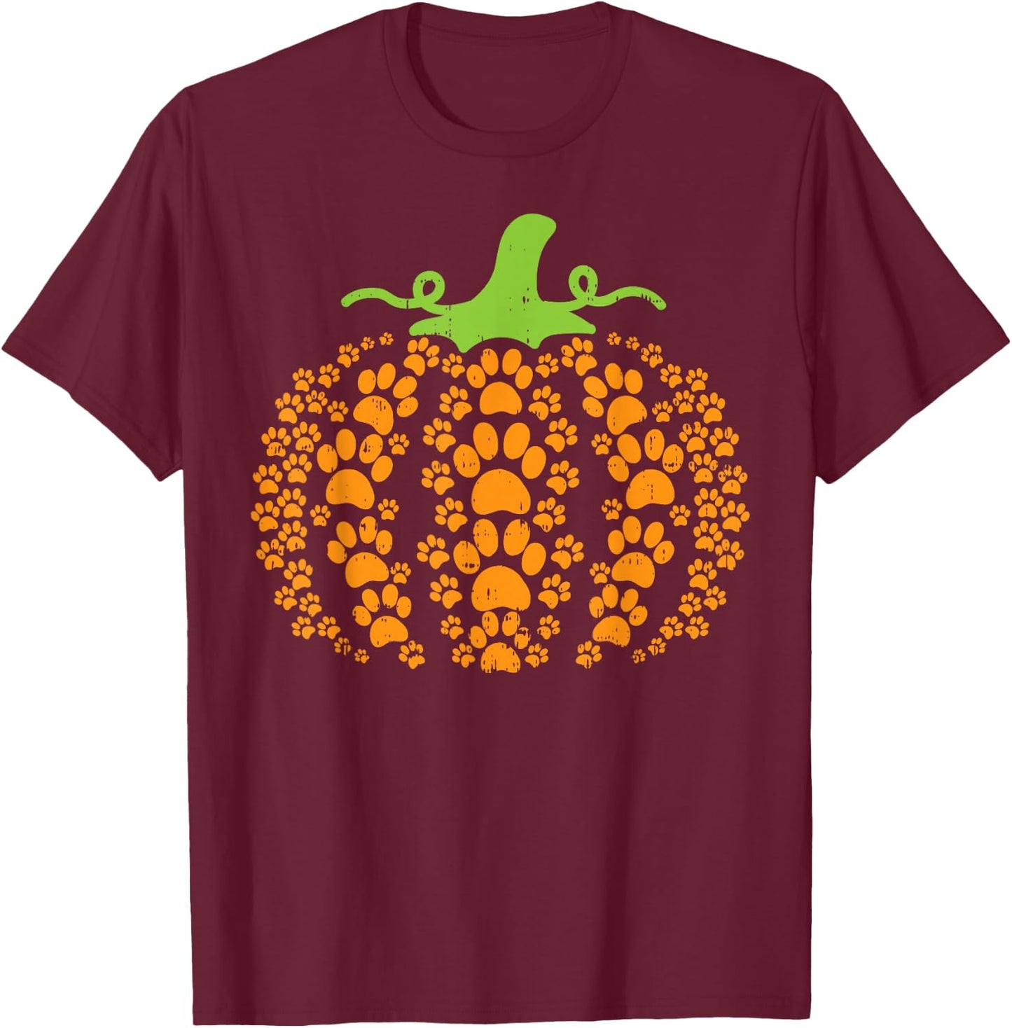 Paws Pumpkin Funny Halloween Costume Dog Cat Pet Owner T-Shirt - T-Shirt | Maroon