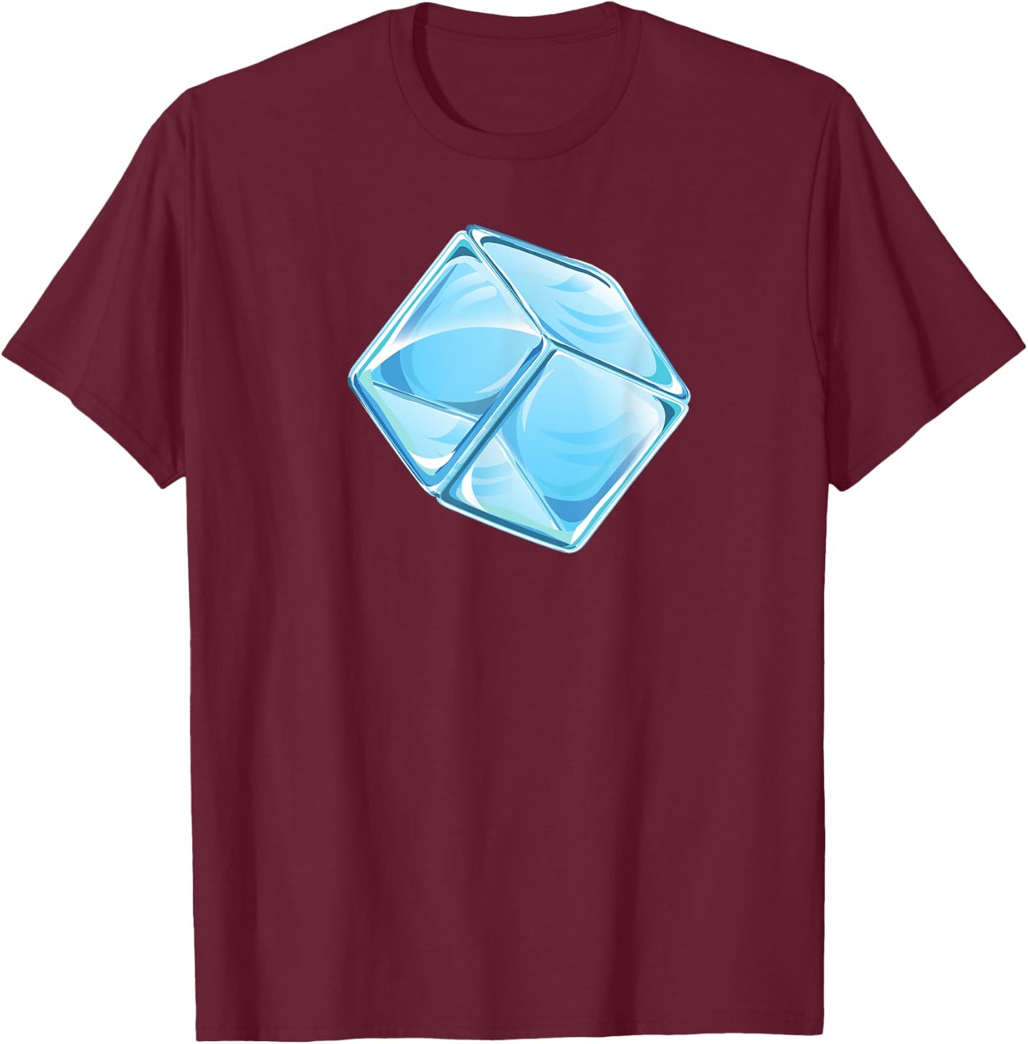 Cute Ice Cube Gift Ice Cubes Lovers T-Shirt - T-Shirt | Maroon