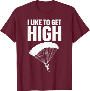 Funny Skydiving Art Women Sky Diving Lover Skydiver T-Shirt - T-Shirt | Maroon