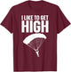 Funny Skydiving Art Women Sky Diving Lover Skydiver T-Shirt - T-Shirt | Maroon