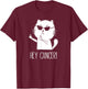 Hey Cancer F U, Funny Cat Middle Finger, F#ck Cancer T-Shirt - T-Shirt | Maroon