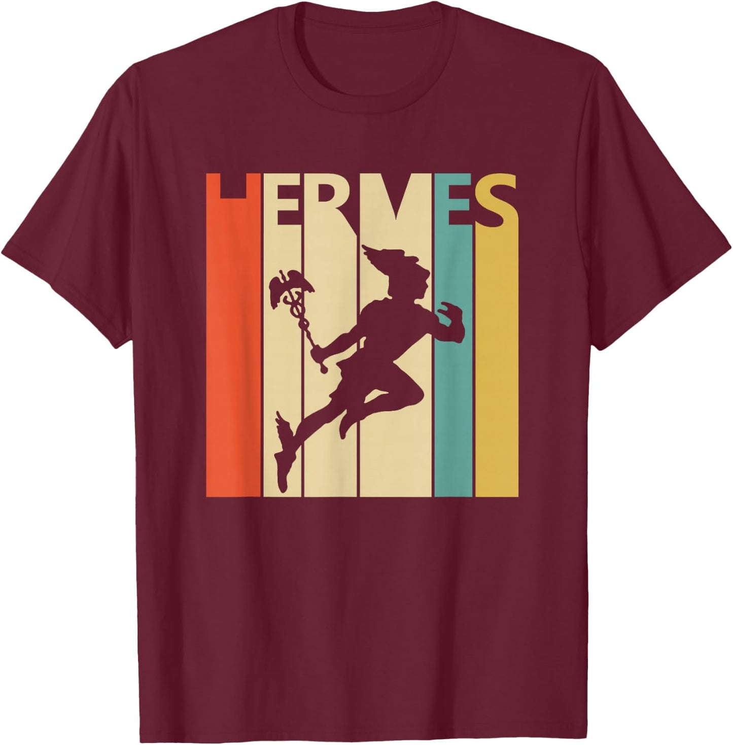 Hermes God Vintage Retro Style Gift T-Shirt - T-Shirt | Maroon