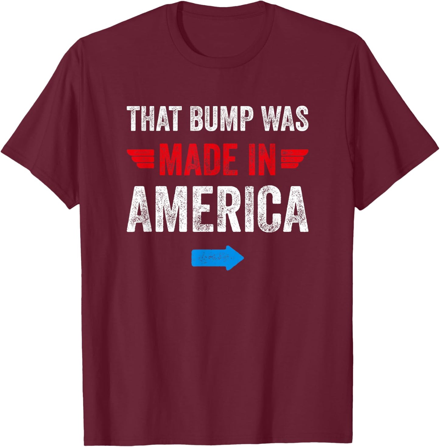 4th of July Pregnancy Announcement for Dad to Be T-Shirt - T-Shirt | Maroon