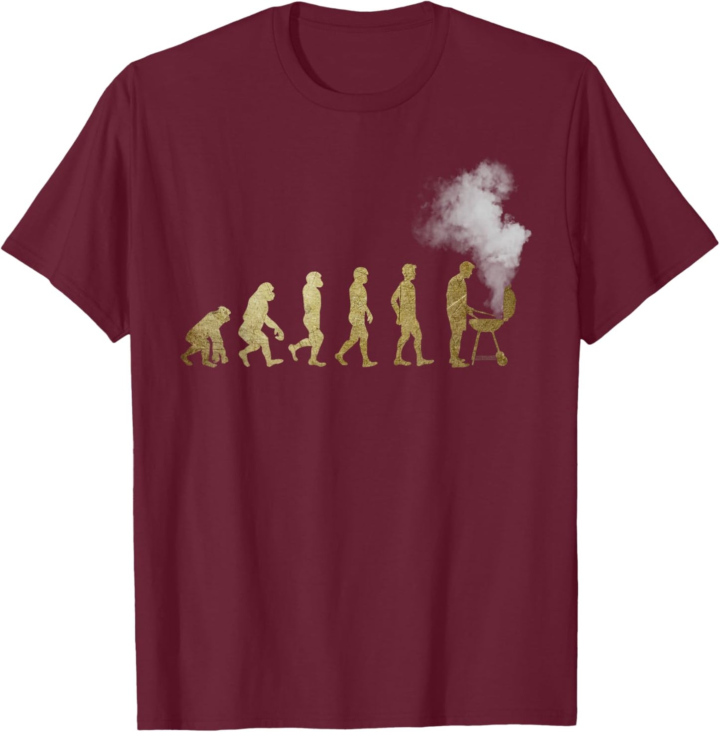 Evolution of Grill Master - Grilling Gifts - I Do BBQ T-Shirt - T-Shirt | Maroon