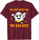 I'm Just Here For The Boo Bees Halloween Apparel T-Shirt - T-Shirt | Maroon