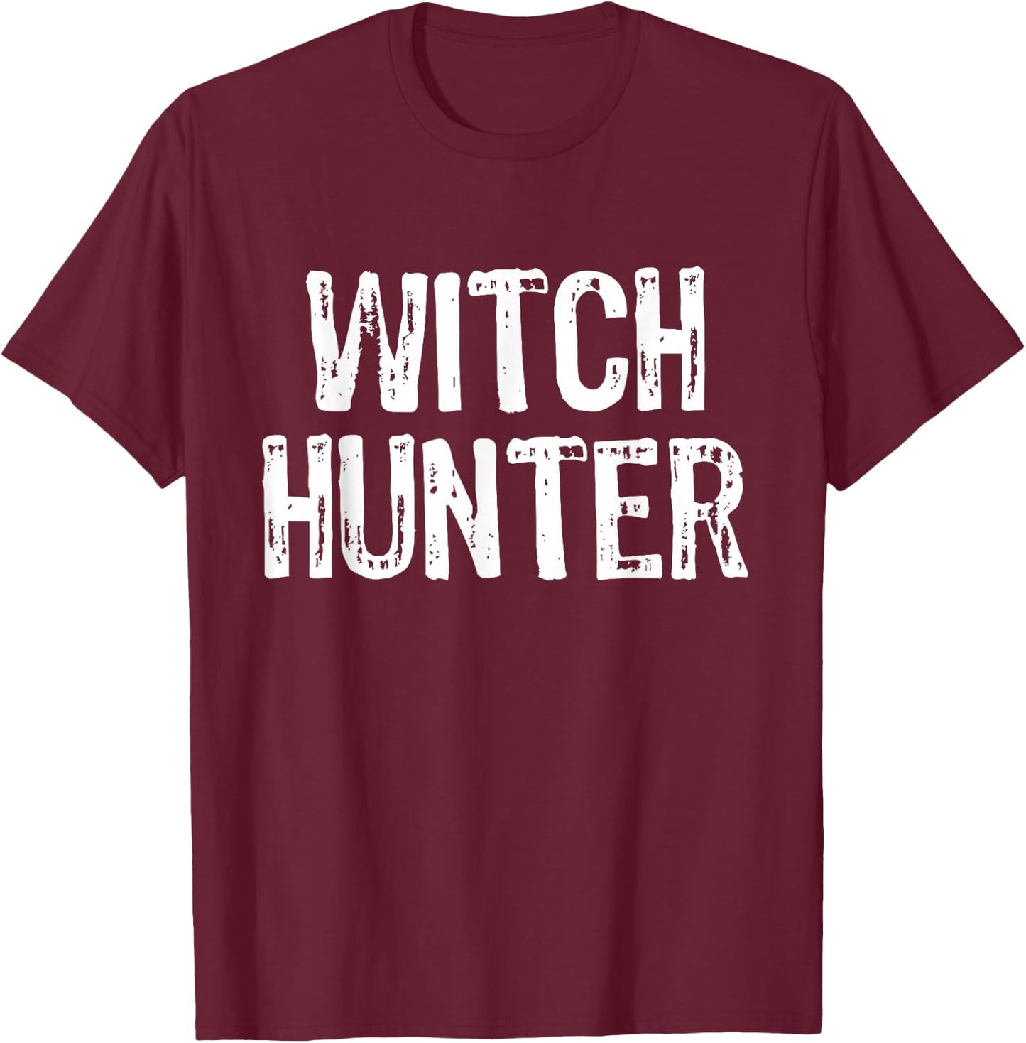 Witch Hunter Halloween Costume Lazy Easy T-Shirt - T-Shirt | Maroon