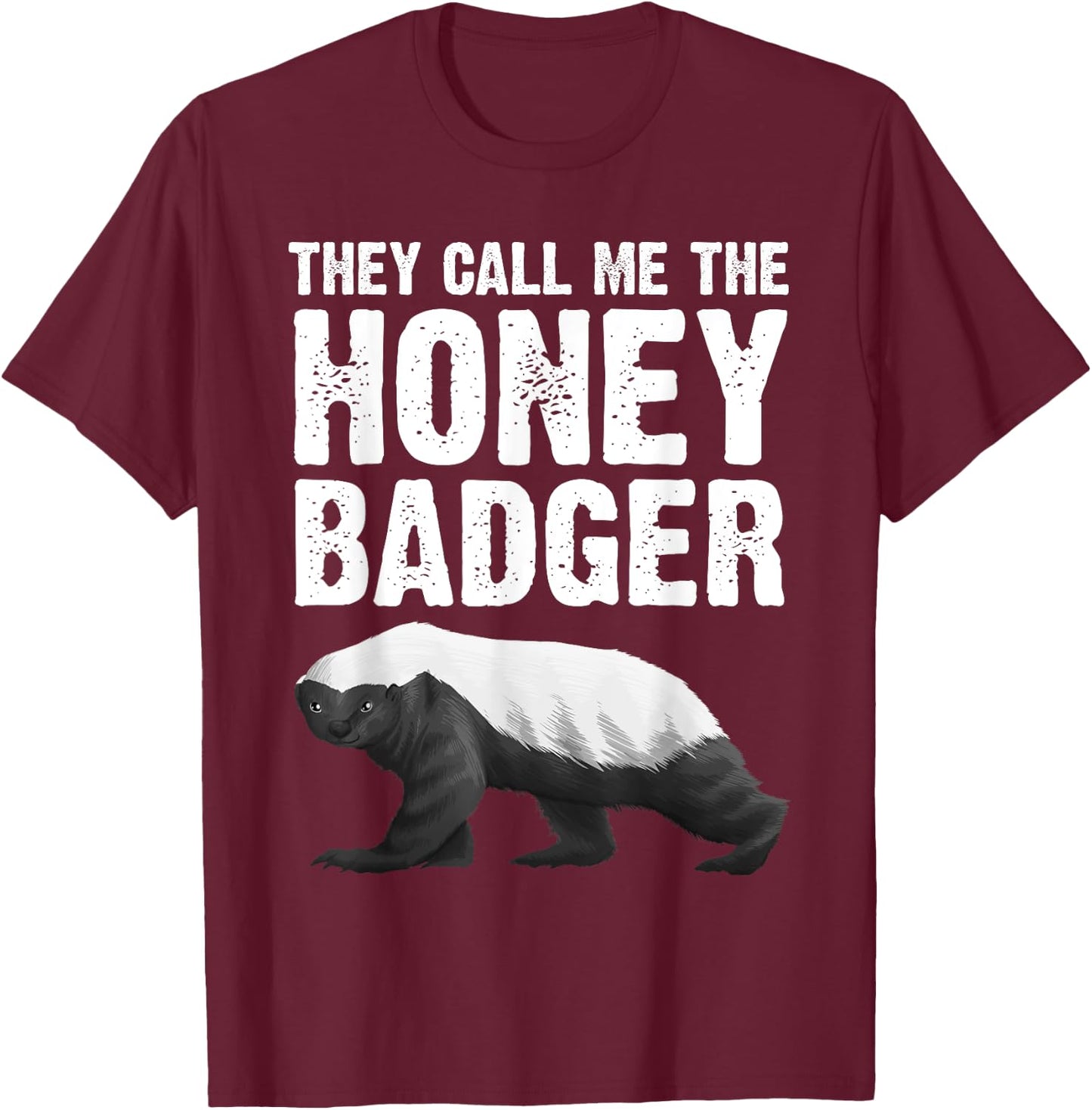 Cool Honey Badger Design Women Honey Badger Lover T-Shirt - T-Shirt | Maroon