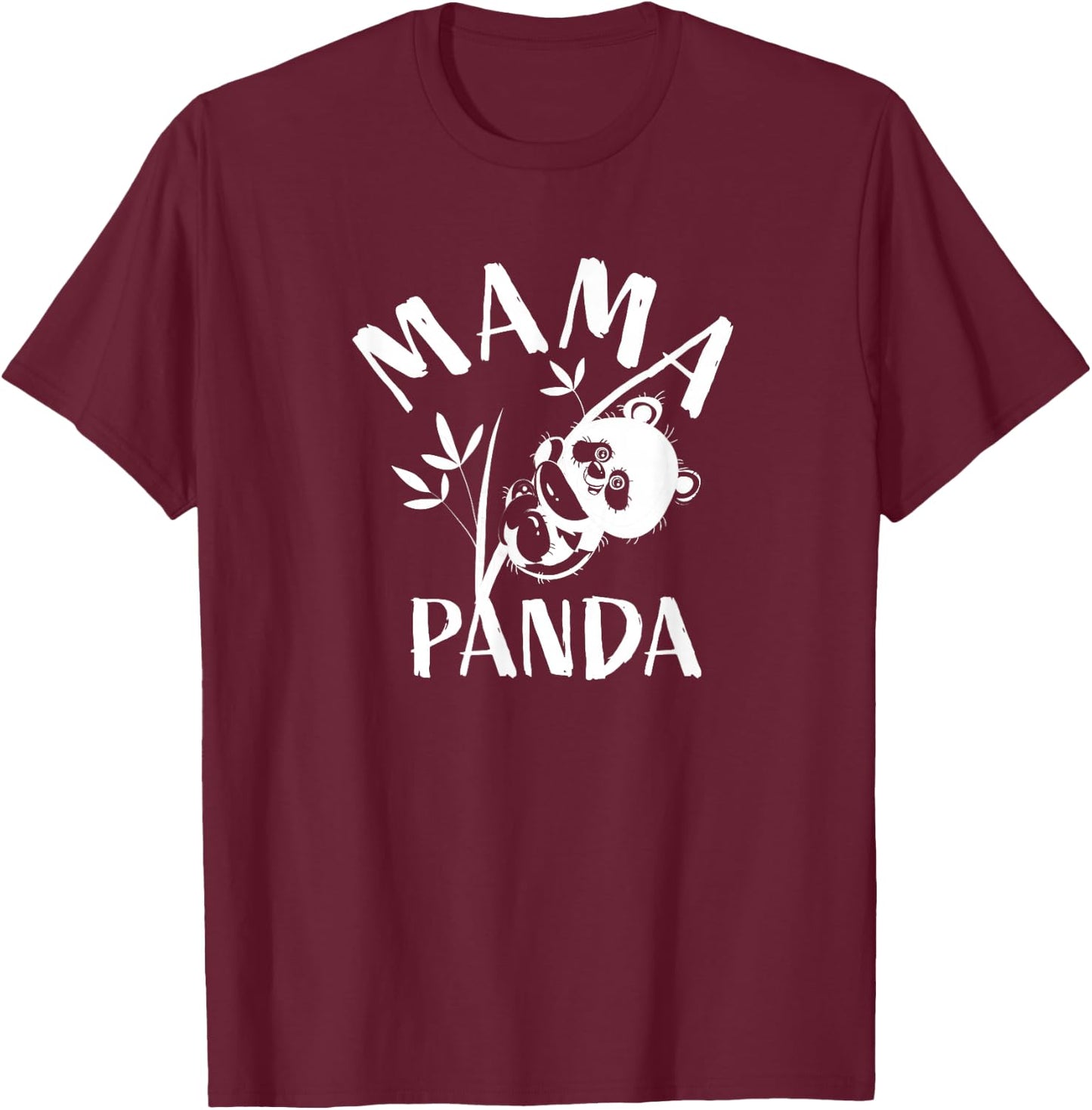 Mama Panda Cute Funny Mothers Day Gift for Moms T-Shirt - T-Shirt | Maroon