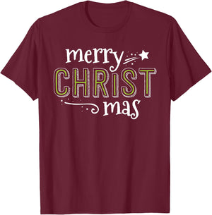 Merry Christ Mas Christian Jesus South Women's Christmas T-Shirt - T-Shirt | Maroon