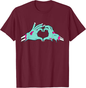 I Love Zombies Funny Horror Party Gift T-Shirt - T-Shirt | Maroon