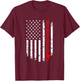 Best Biker Dad Ever American Flag Cool T-Shirt - T-Shirt | Maroon