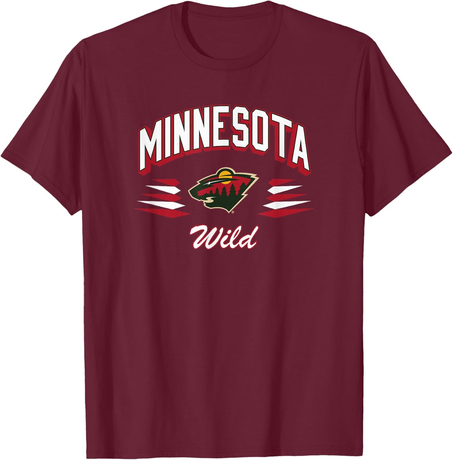 Minnesota Wild Retro Diamond Officially Licensed T-Shirt - T-Shirt | Maroon
