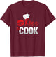 Funny Kiss The Culinary Chef Cook Baker T-Shirt - T-Shirt | Maroon