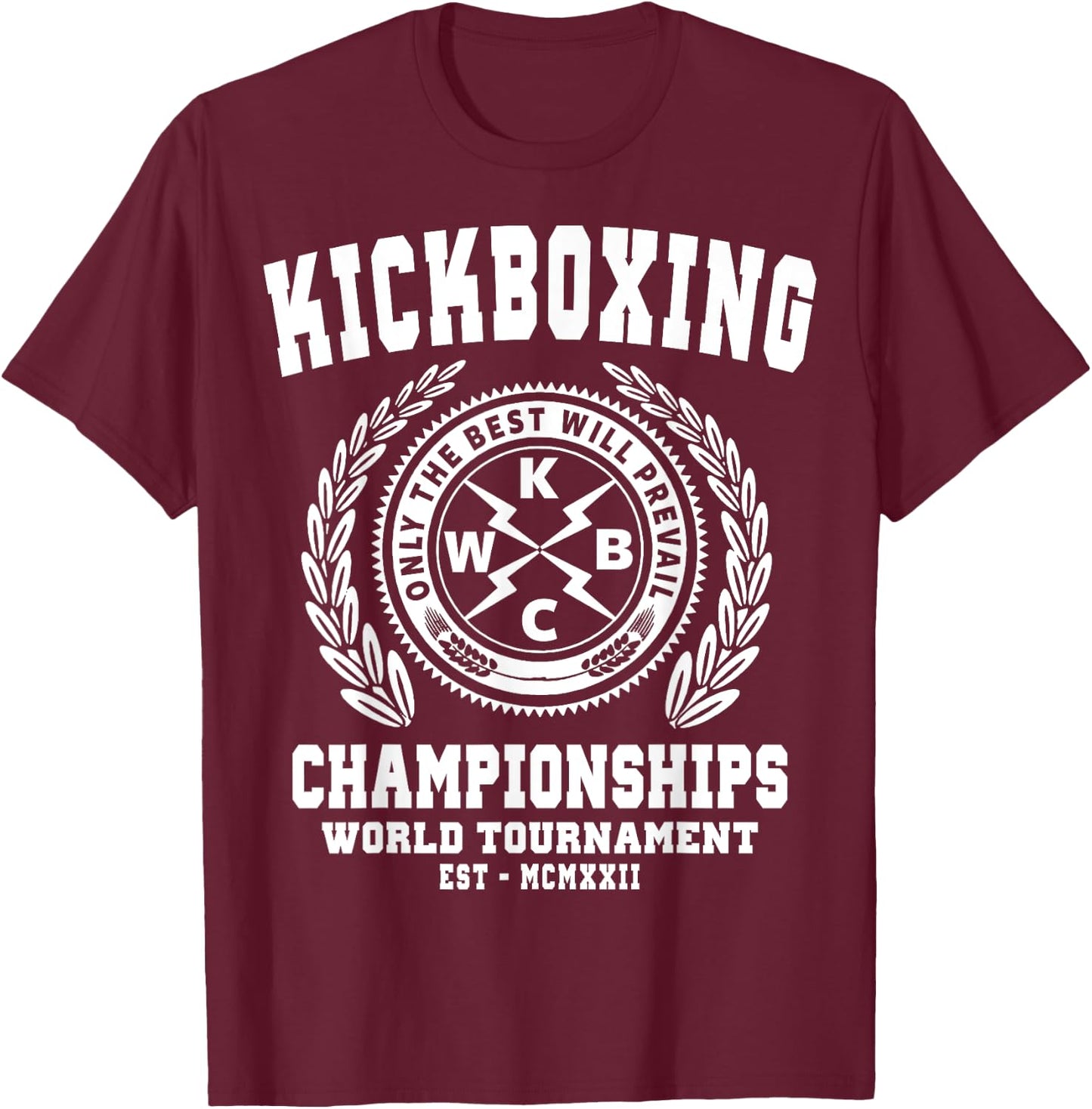 Kickboxing Championships, Kickboxing T Shirt, Martial Arts T-Shirt - T-Shirt | Maroon