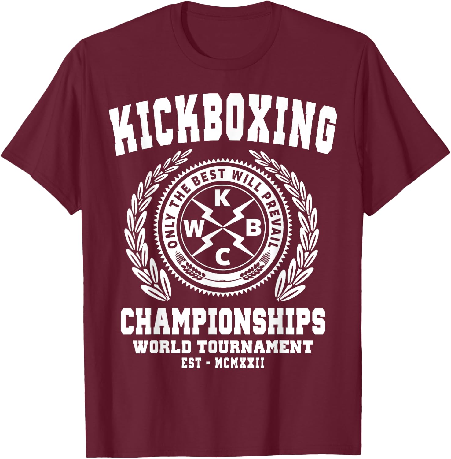 Kickboxing Championships, Kickboxing T Shirt, Martial Arts T-Shirt - T-Shirt | Maroon