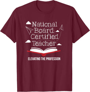 National Board Certified Teacher Open Book Airplane Women T-Shirt - T-Shirt | Maroon