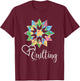 Love Sewing Quilting, Hobby Crafter Gift Shirt, 3Dk T-Shirt - T-Shirt | Maroon