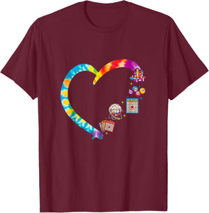 Bingo Player Heart T-Shirt - T-Shirt | Maroon