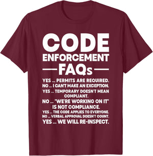 Code Enforcement Officer T-Shirt - T-Shirt | Maroon