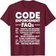Code Enforcement Officer T-Shirt - T-Shirt | Maroon