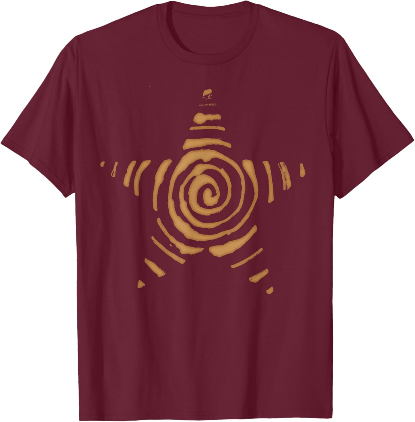 Spiral Star y2k Whimsy Grunge Vintage Alt Bleach Graphic T-Shirt - T-Shirt | Maroon