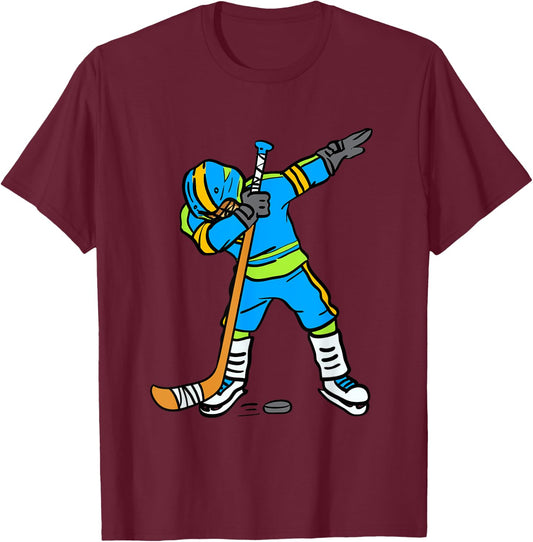 Dabbing Ice Hockey Sports Funny Gift Dab Squad T-Shirt - T-Shirt | Maroon