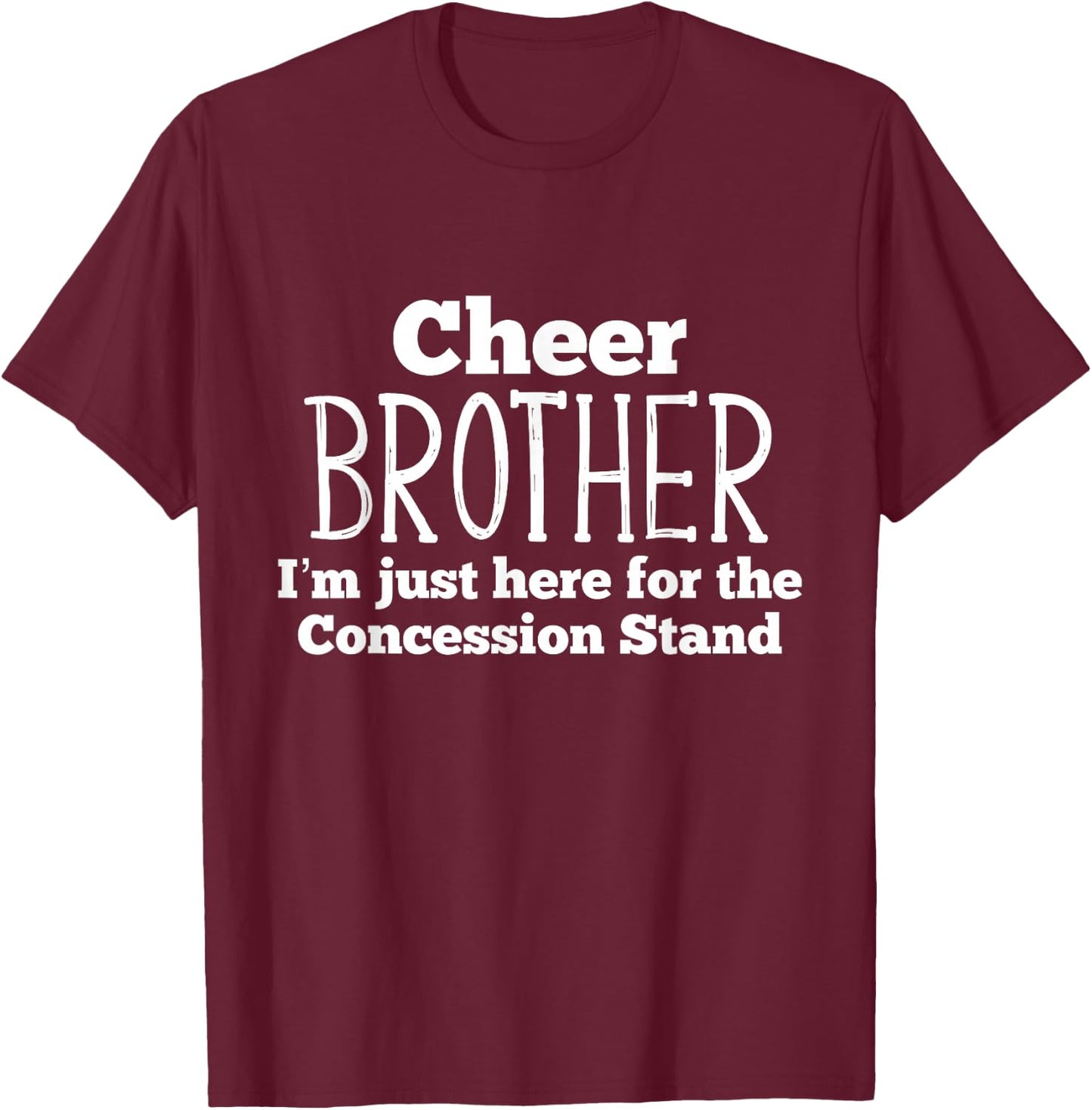 Funny Cheer Brother Boys Sibling Cheerleader Son Cute T-Shirt - T-Shirt | Maroon