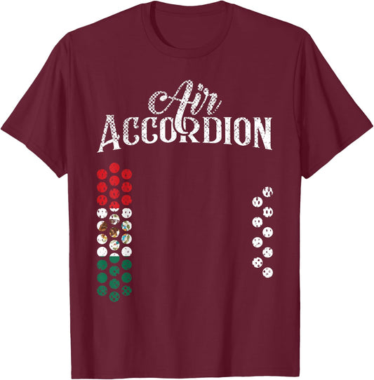 Mexican Flag Air Accordion Flag Of Mexico T Shirt Fiesta T-Shirt - T-Shirt | Maroon