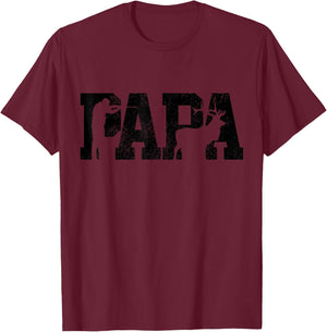 Hunter Dad Deer Father Father's Day Hunting Wild Hunting T-Shirt - T-Shirt | Maroon