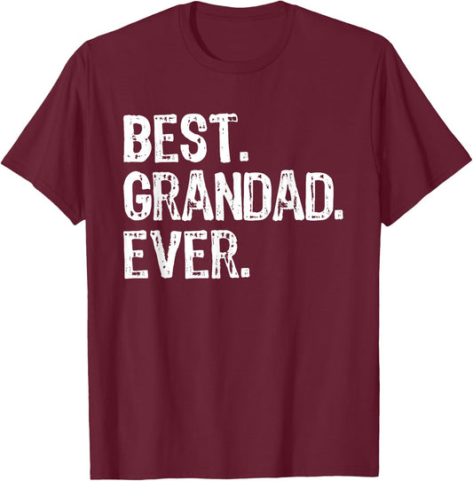 Best Grandad Ever Funny Cool Grandpa T-Shirt - T-Shirt | Maroon
