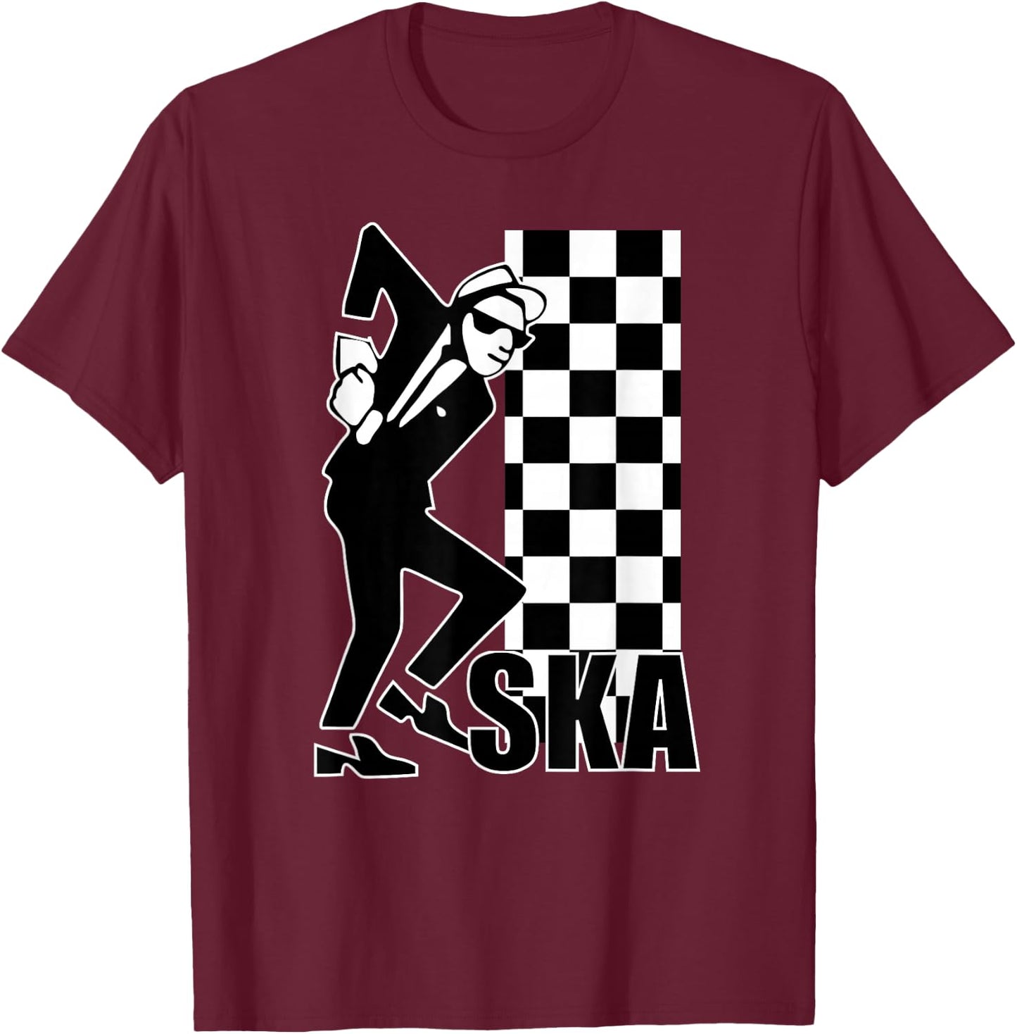 Ska Music T-Ska Music is Life Ska Reggae T-Shirt - T-Shirt | Maroon