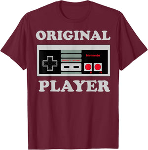Nintendo NES Controller Original Player Graphic T-Shirt - T-Shirt | Maroon
